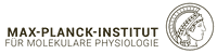 Logo of the Max Planck Institute for Molecular Physiology, featuring the institute's name in German and an illustration of a side profile of a classical figure in a circular emblem.