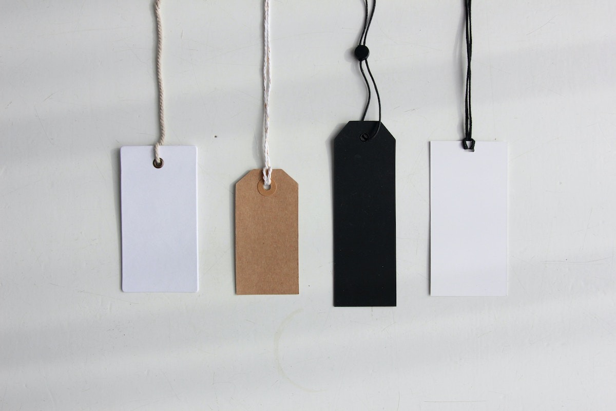 Coach price tags in different sytles